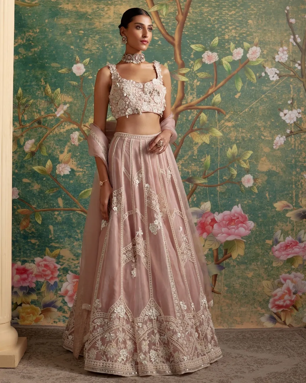 Dusky Pink Grace Lehenga Set