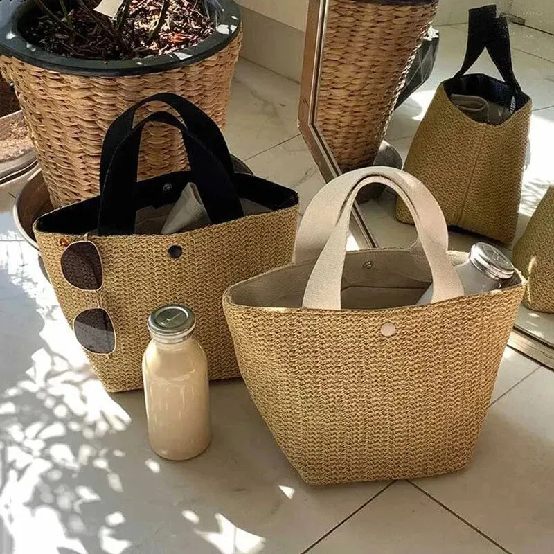 Eco-Friendly Straw Look Bag for Beach Days