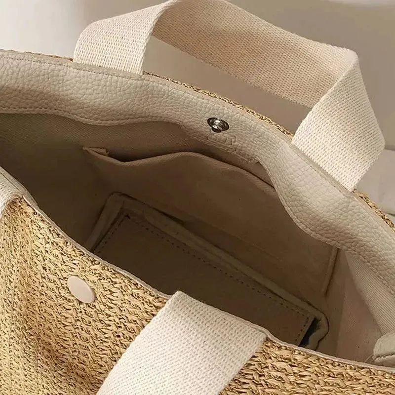 Eco-Friendly Straw Look Bag for Beach Days