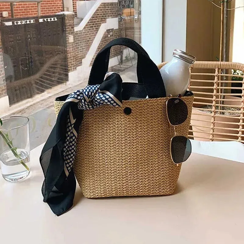 Eco-Friendly Straw Look Bag for Beach Days