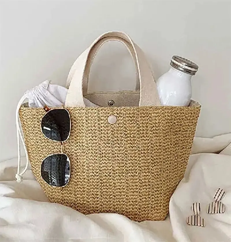 Eco-Friendly Straw Look Bag for Beach Days