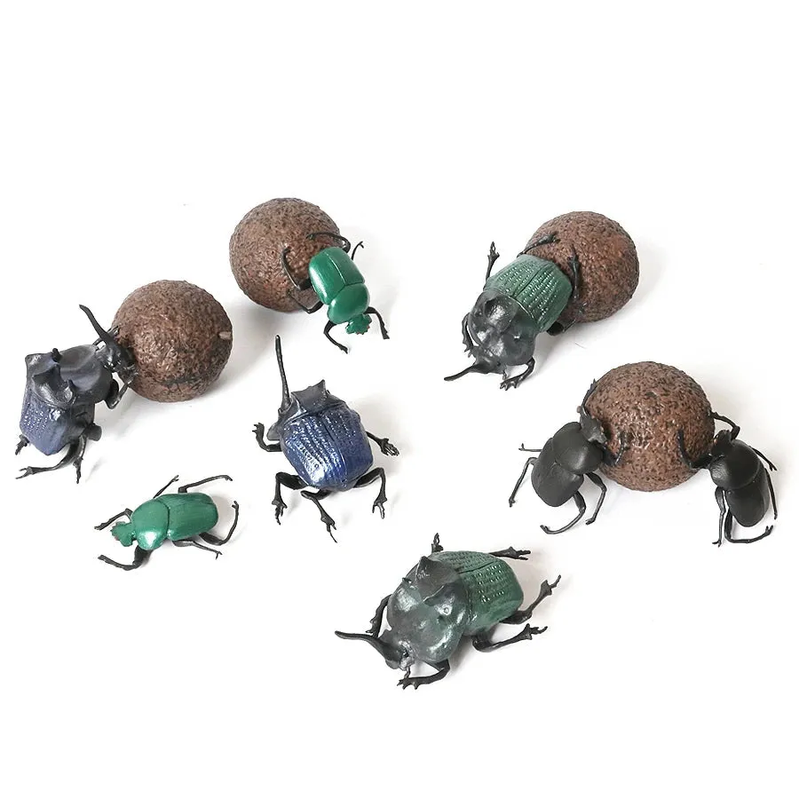 Educational Realistic Insect Figurines Set: Dung Beetle, Scorpion & More