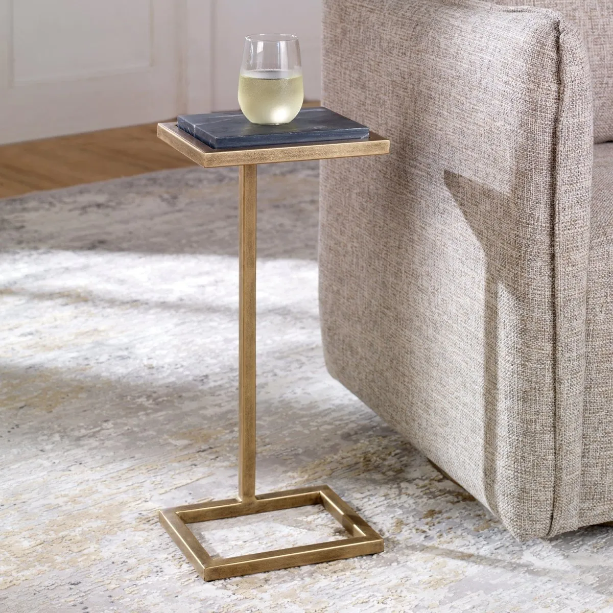 Elegantly Designed Martini Gold Accent Table