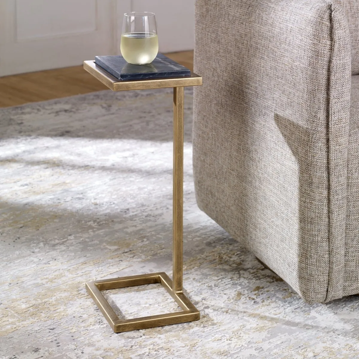 Elegantly Designed Martini Gold Accent Table