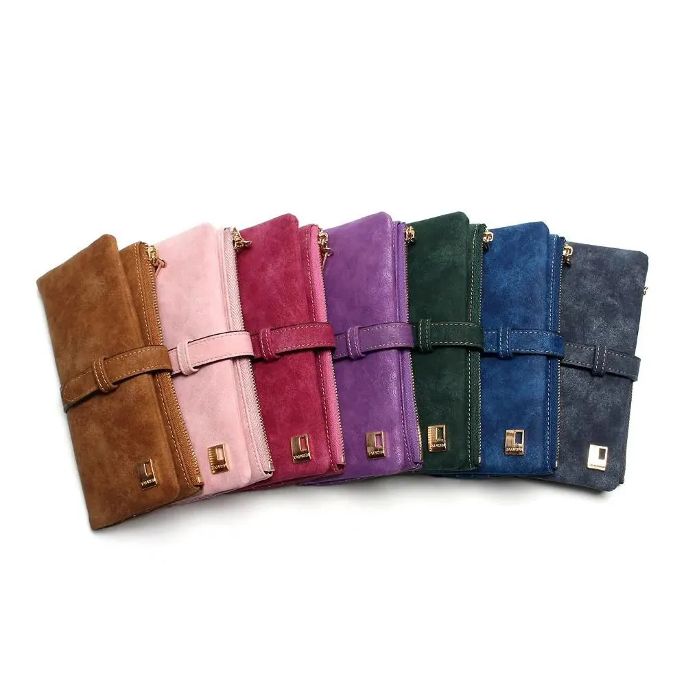 Fancy suede Two-Fold Women's wallet