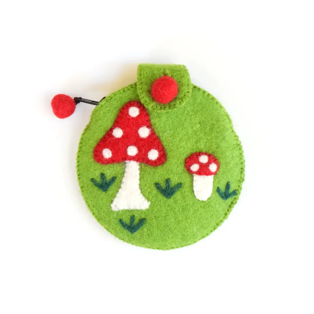 Felt Coin Purple - Mushroom (Green)