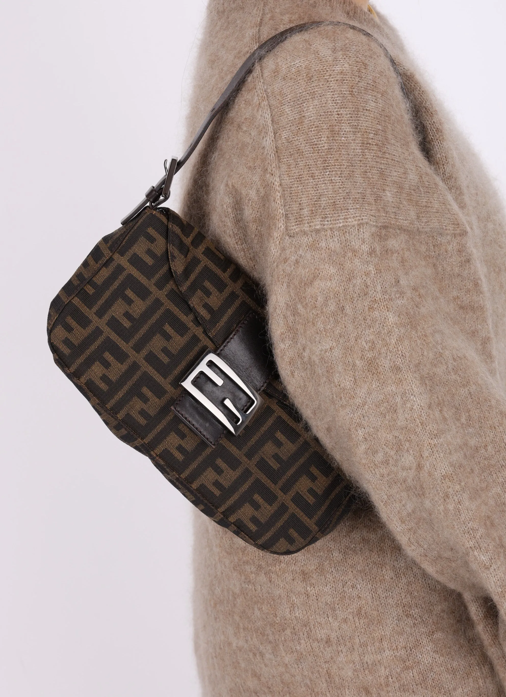 Fendi Zucca Flap Baguette