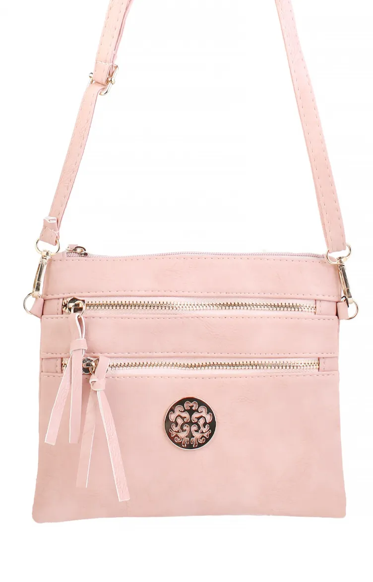 Front Zip Cross-Body Multi Pocket Purse