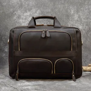 Full Grain Distressed Leather Briefcase Bag