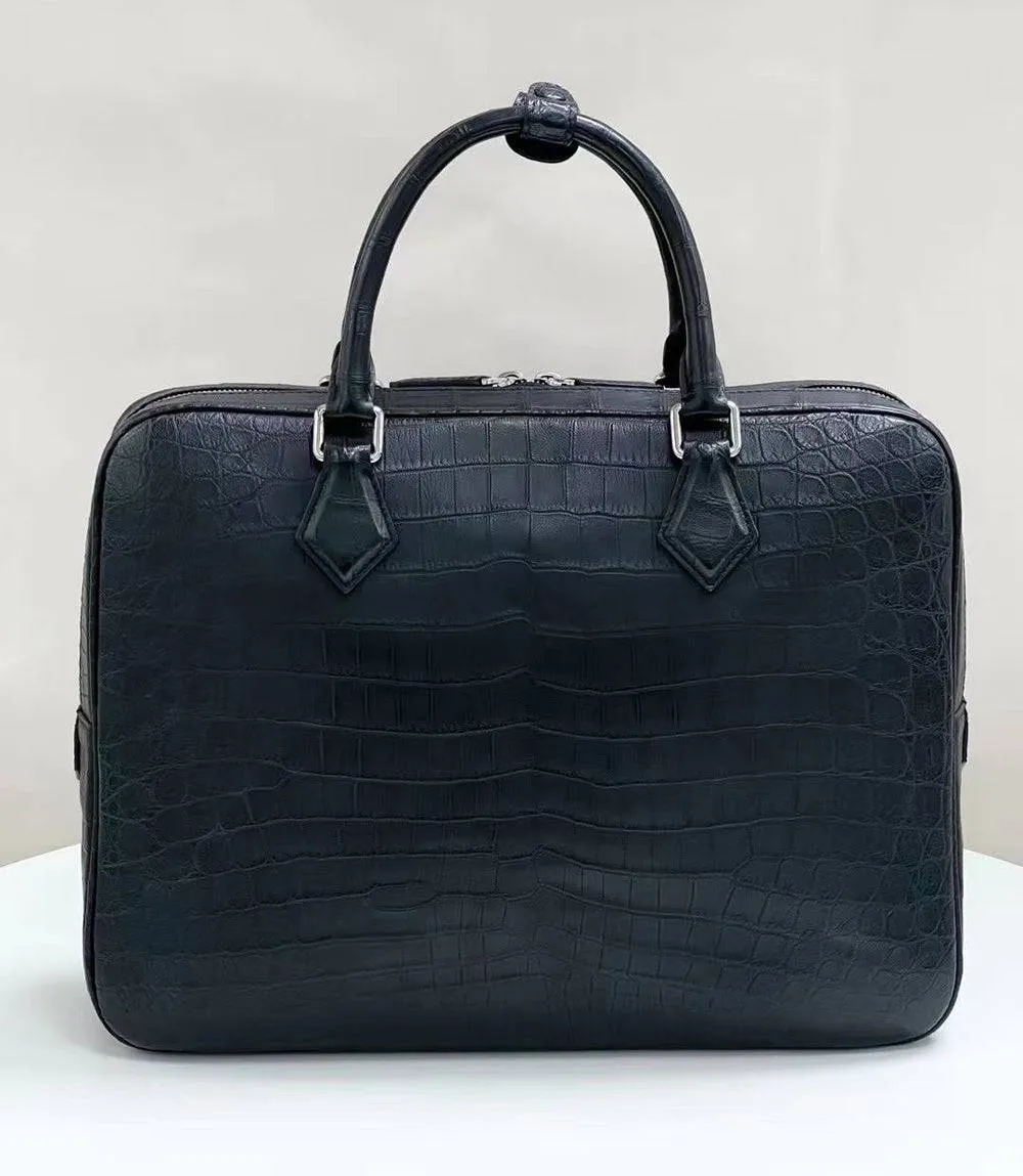 Genuine Crocodile Skin Leather Briefcase 3158