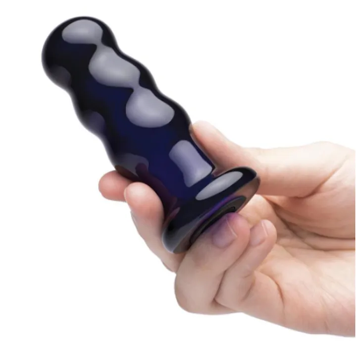 Glas 3.5'' Beaded Vibrating Butt Plug