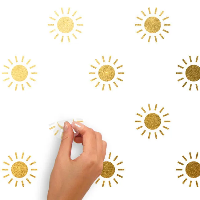 Gold Sun Peel And Stick Wall Decals