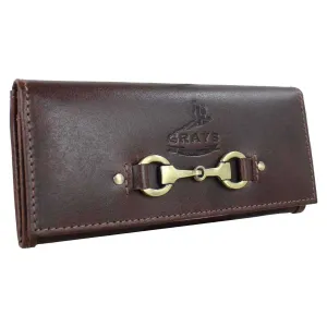 GRAYS Lily Snaffle Leather Purse - Women's - Brown