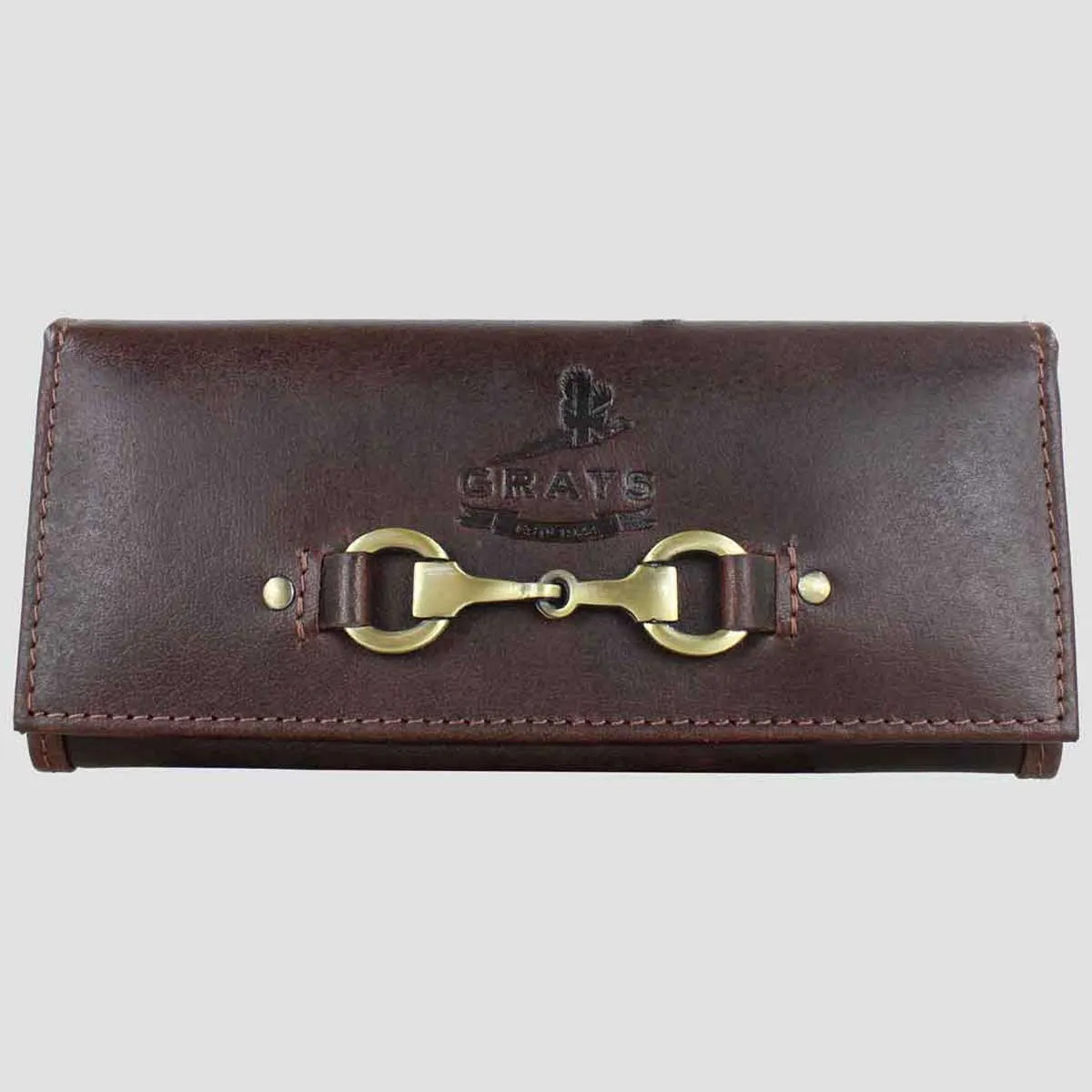 GRAYS Lily Snaffle Leather Purse - Women's - Brown