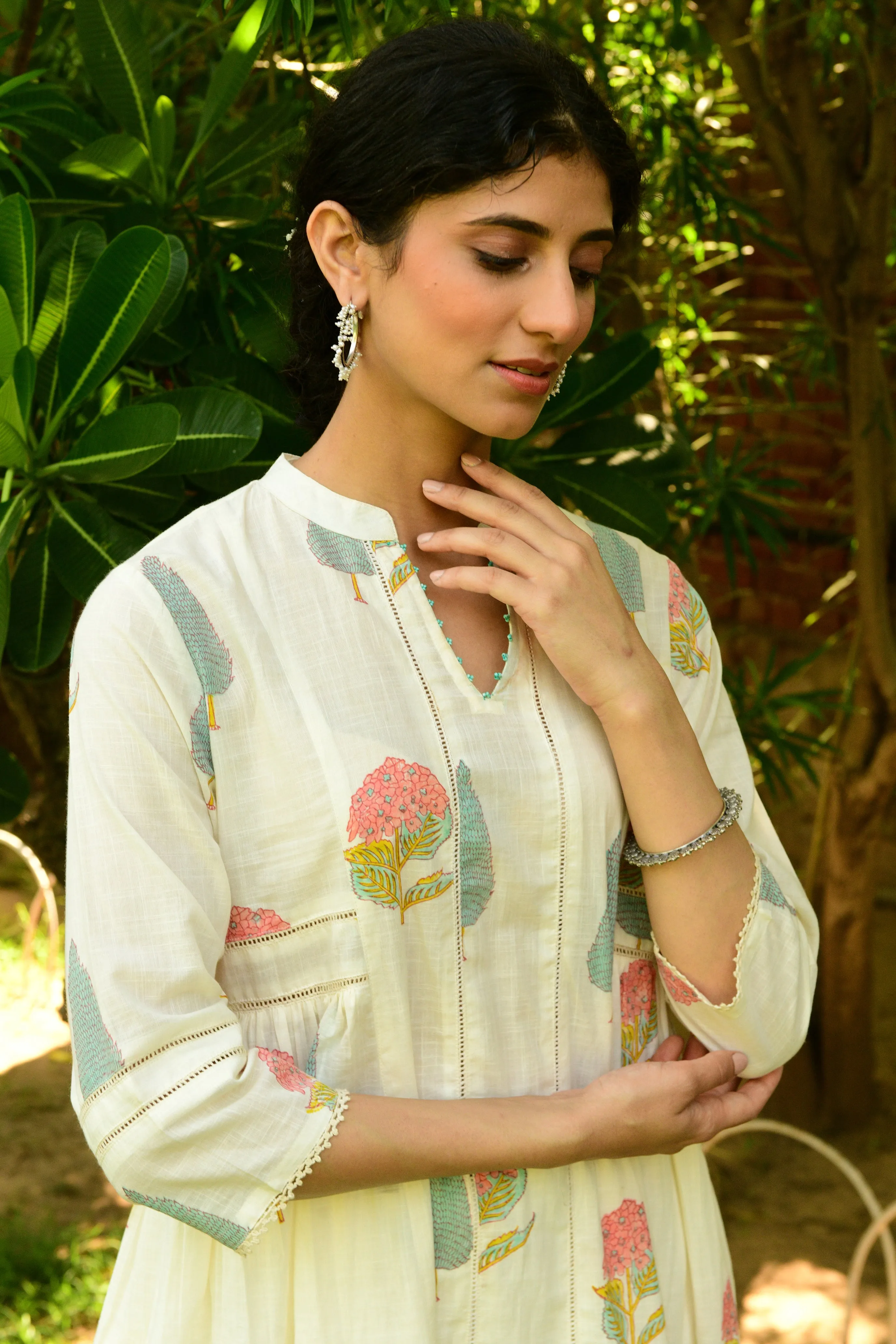 Hand Block Printed Kurta With Bottom - Kurta Set