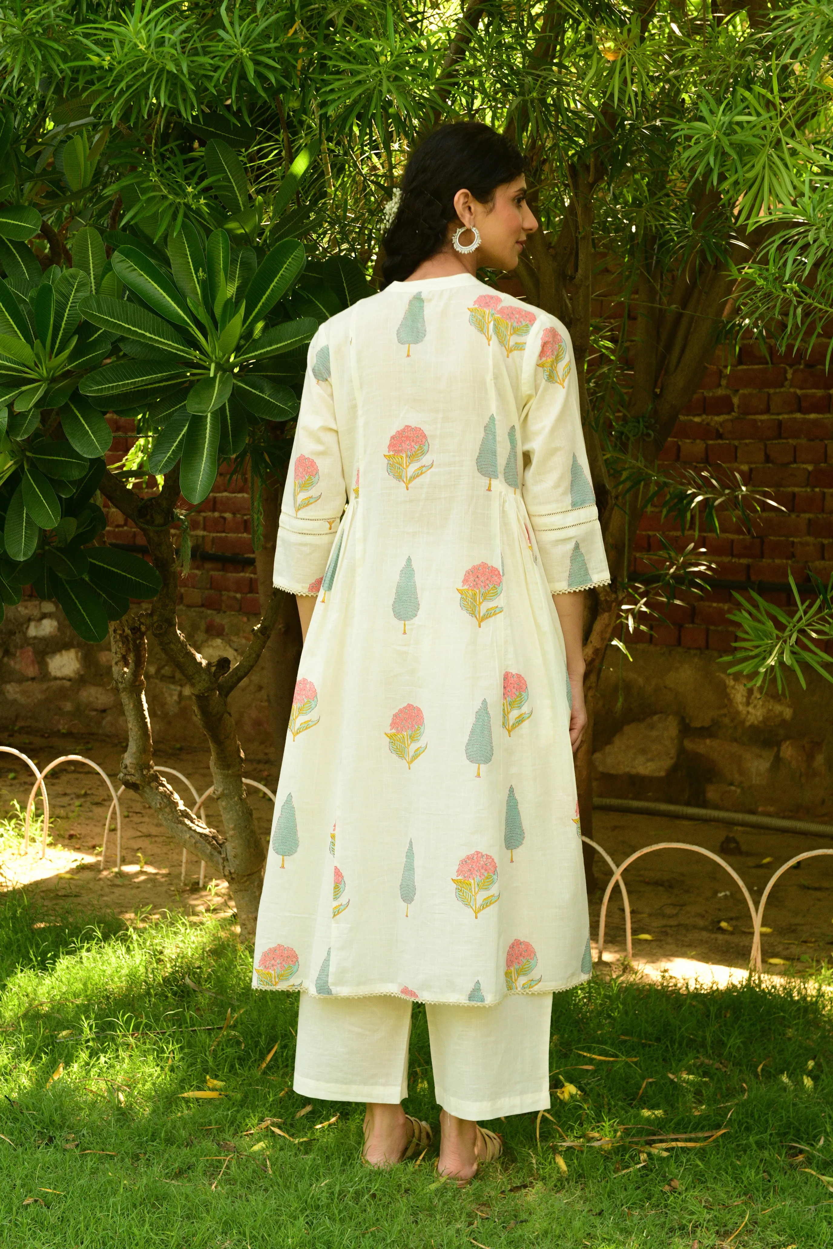 Hand Block Printed Kurta With Bottom - Kurta Set