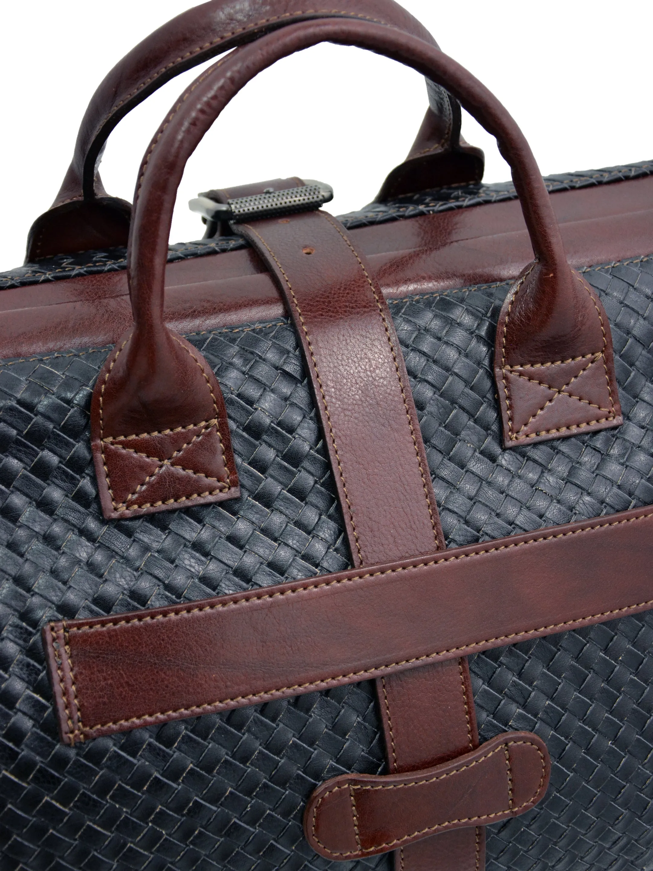 Hand-Woven Briefcase Duffel Bag