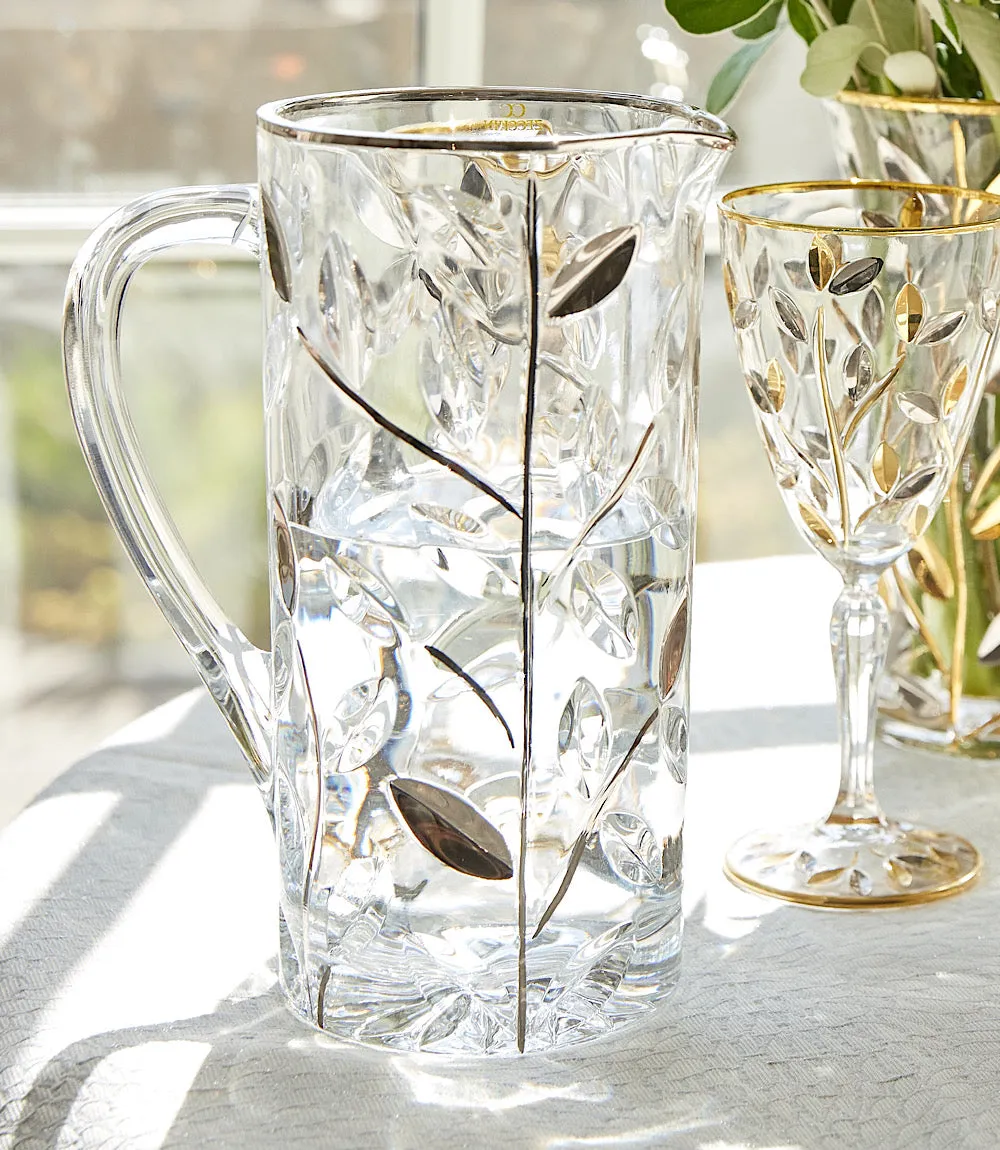 Handpainted Crystal Pitcher