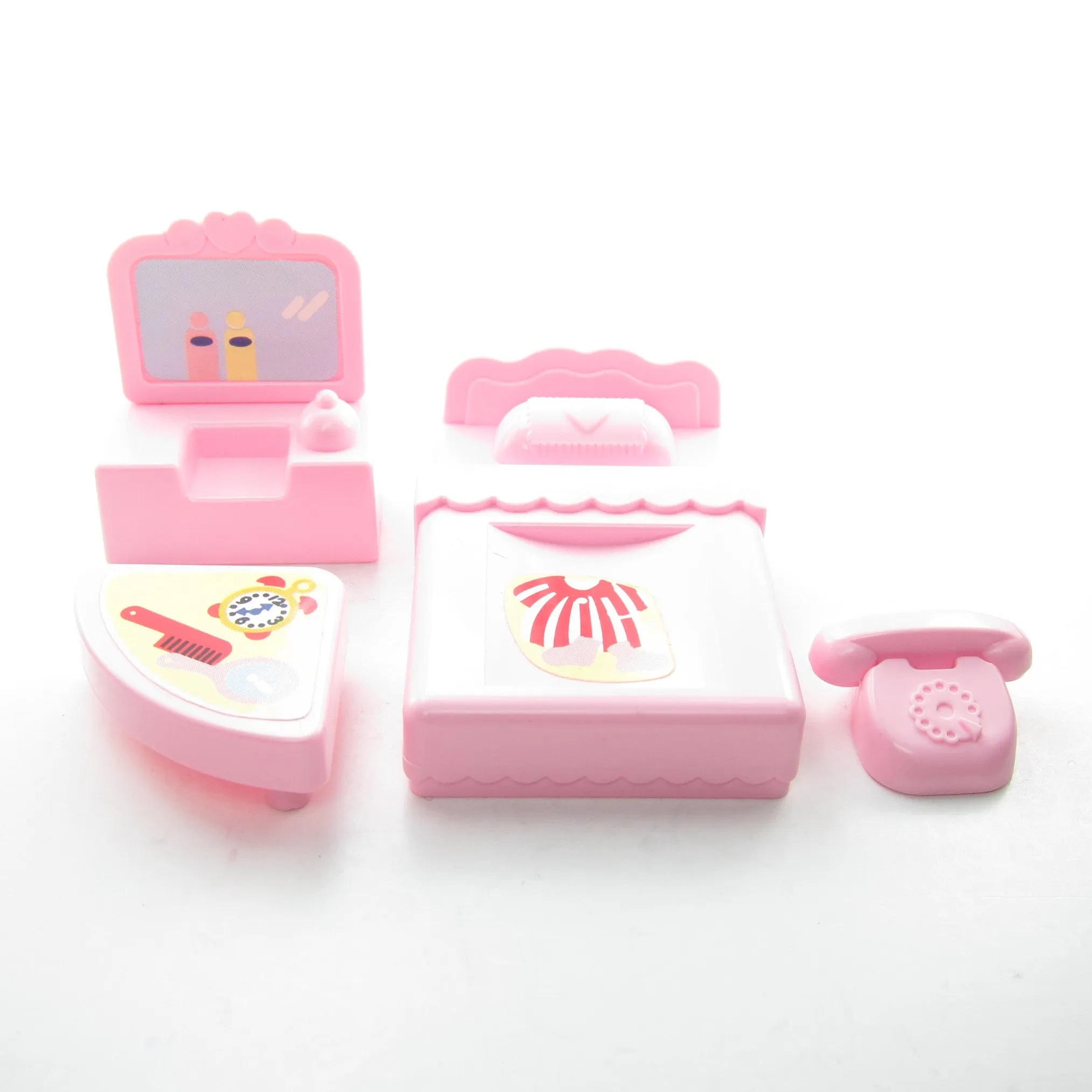 Hello Kitty Travel Playset Purse Vintage 1988 Miniature Bedroom Set