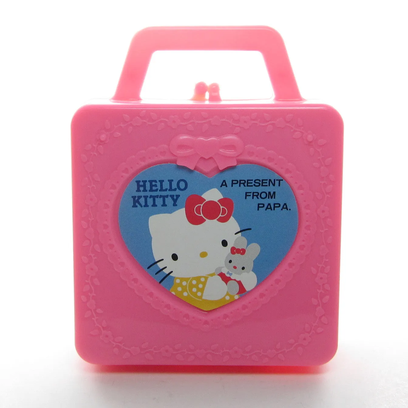 Hello Kitty Travel Playset Purse Vintage 1988 Miniature Bedroom Set