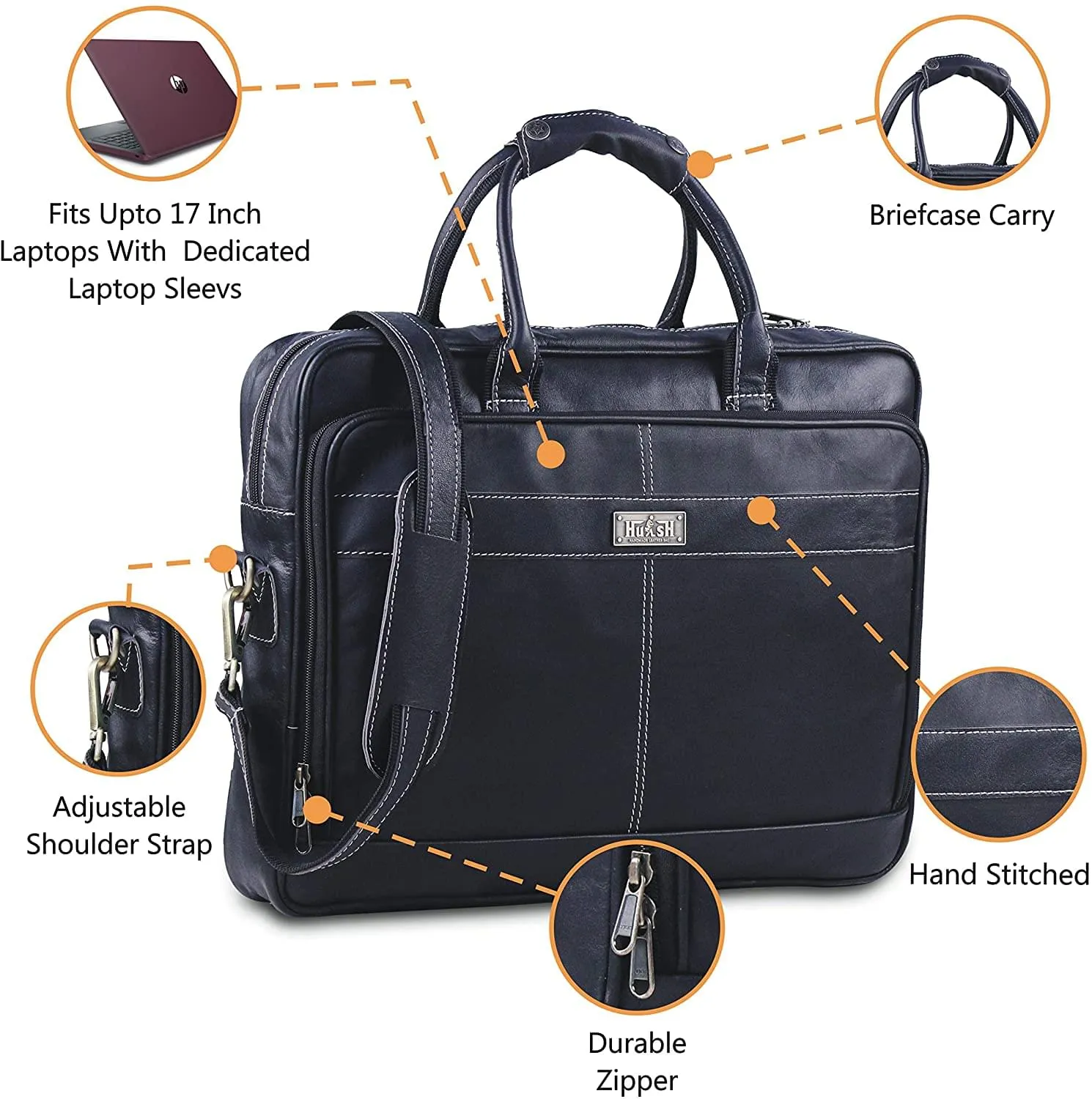 Hulsh Executive Black Briefcase