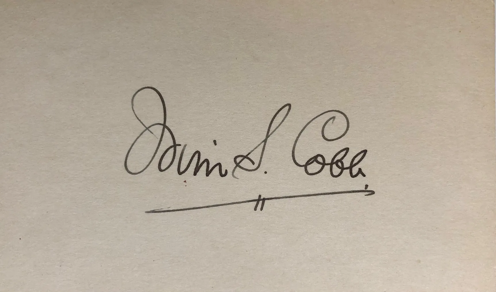 (Humor) Irvin S. Cobb. Cobb's Bill of Fare. SIGNED!