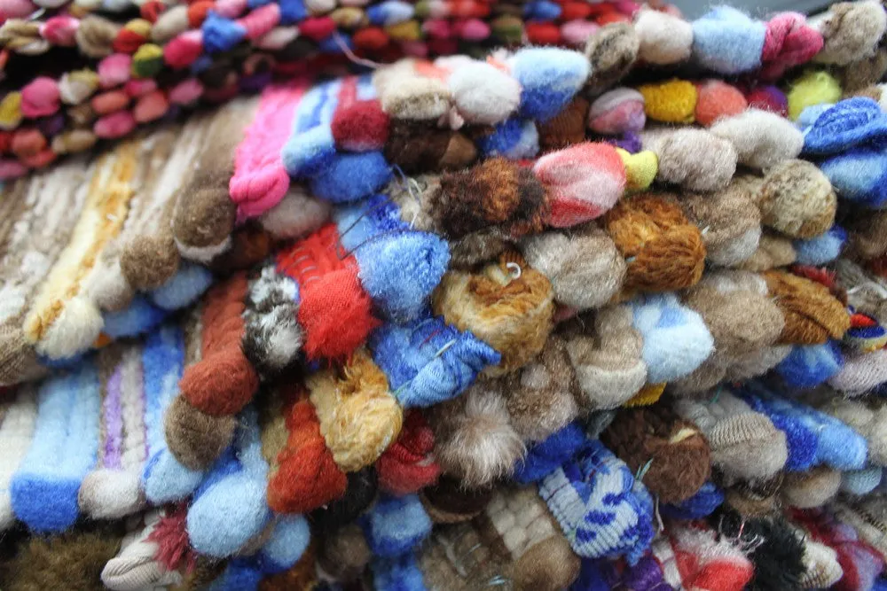 Indian Velvet Rag Rug - Large