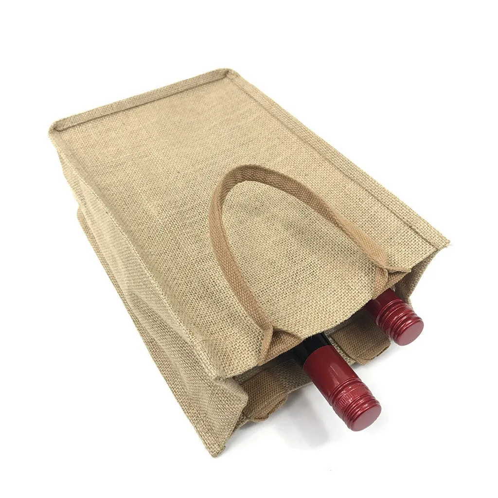 Jute 2 Bottles Wine Bag(JB-16)