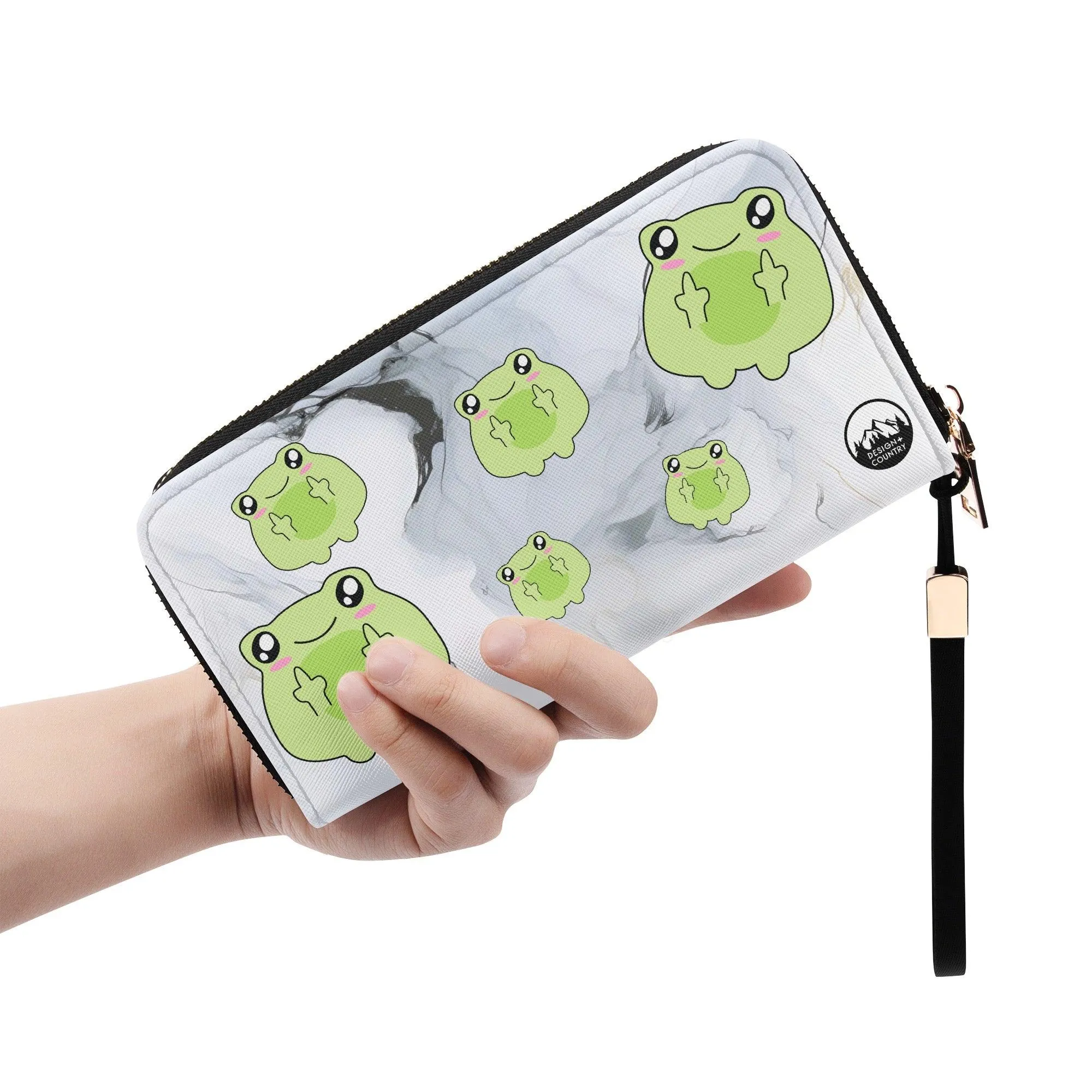 Kawaii Attitude Froggy Leather Zipper Wristlet Wallet