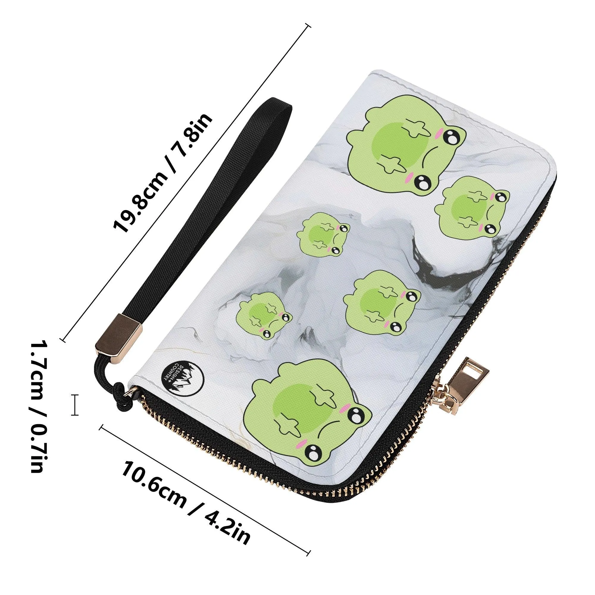 Kawaii Attitude Froggy Leather Zipper Wristlet Wallet