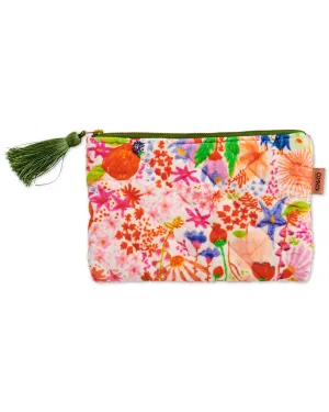 Kip & Co | Meandering Meadow Velvet Cosmetics Purse