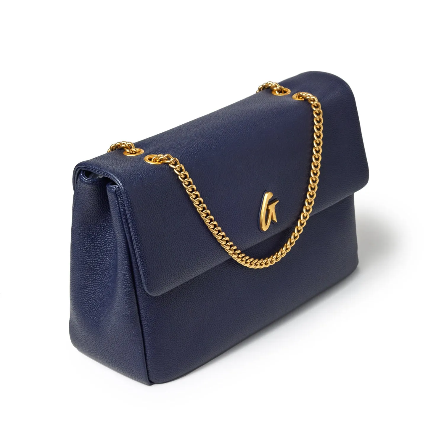 LARGE PEBBLE FLAP BAG - NAVY