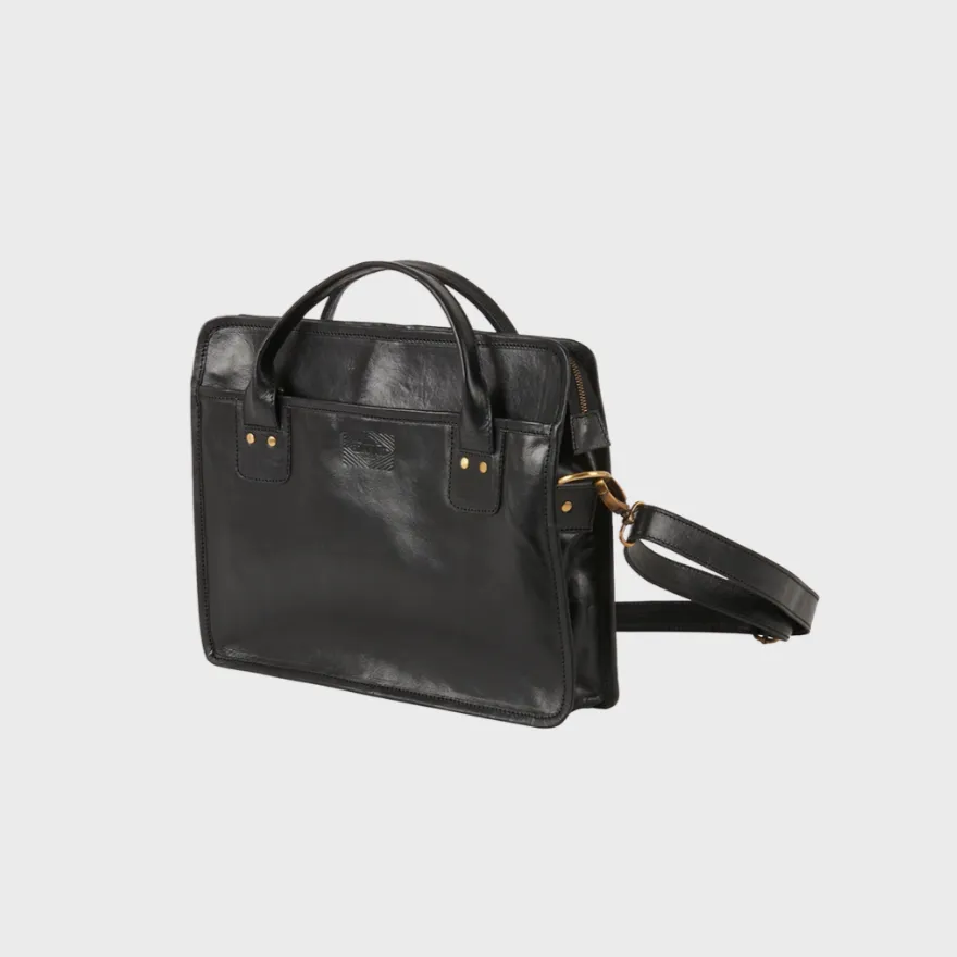 Leather Briefcase - Black