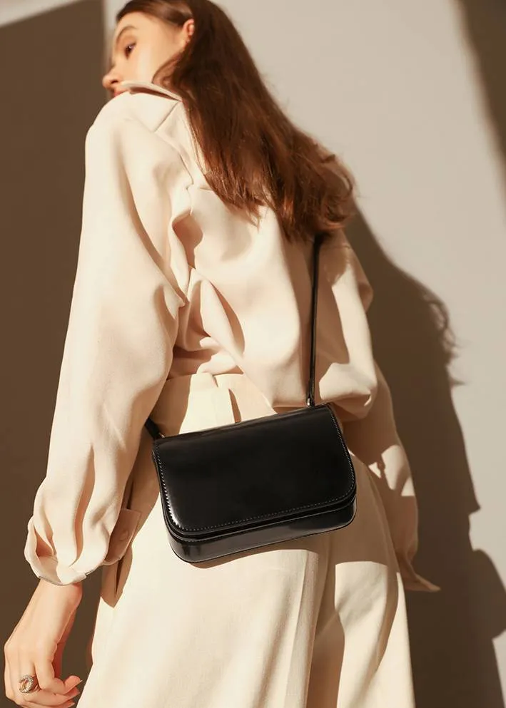 Leather Flap Crossbody Bag