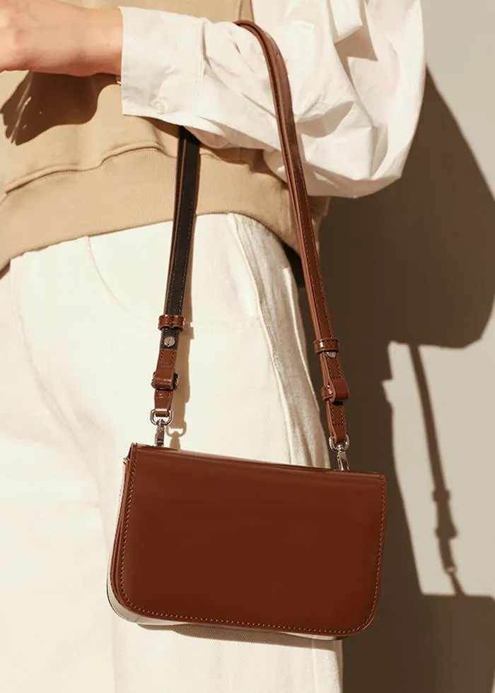 Leather Flap Crossbody Bag