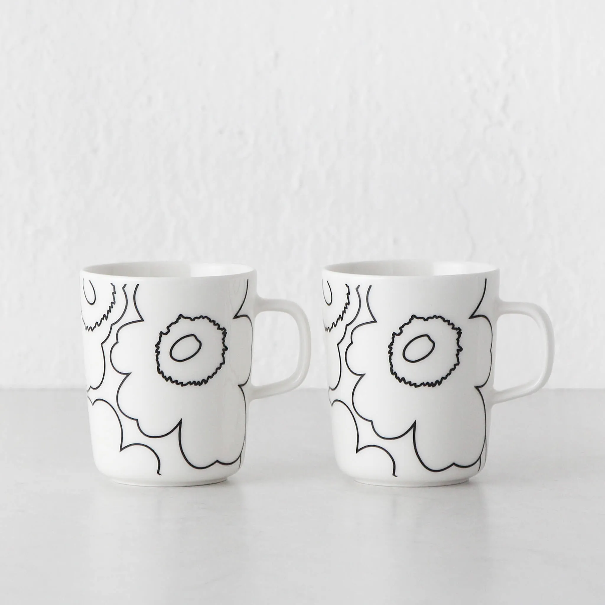 MARIMEKKO  |  PIIRTO UNIKKO MUG 2.5DL  |  WHITE   BLACK  |  BUNDLE X2