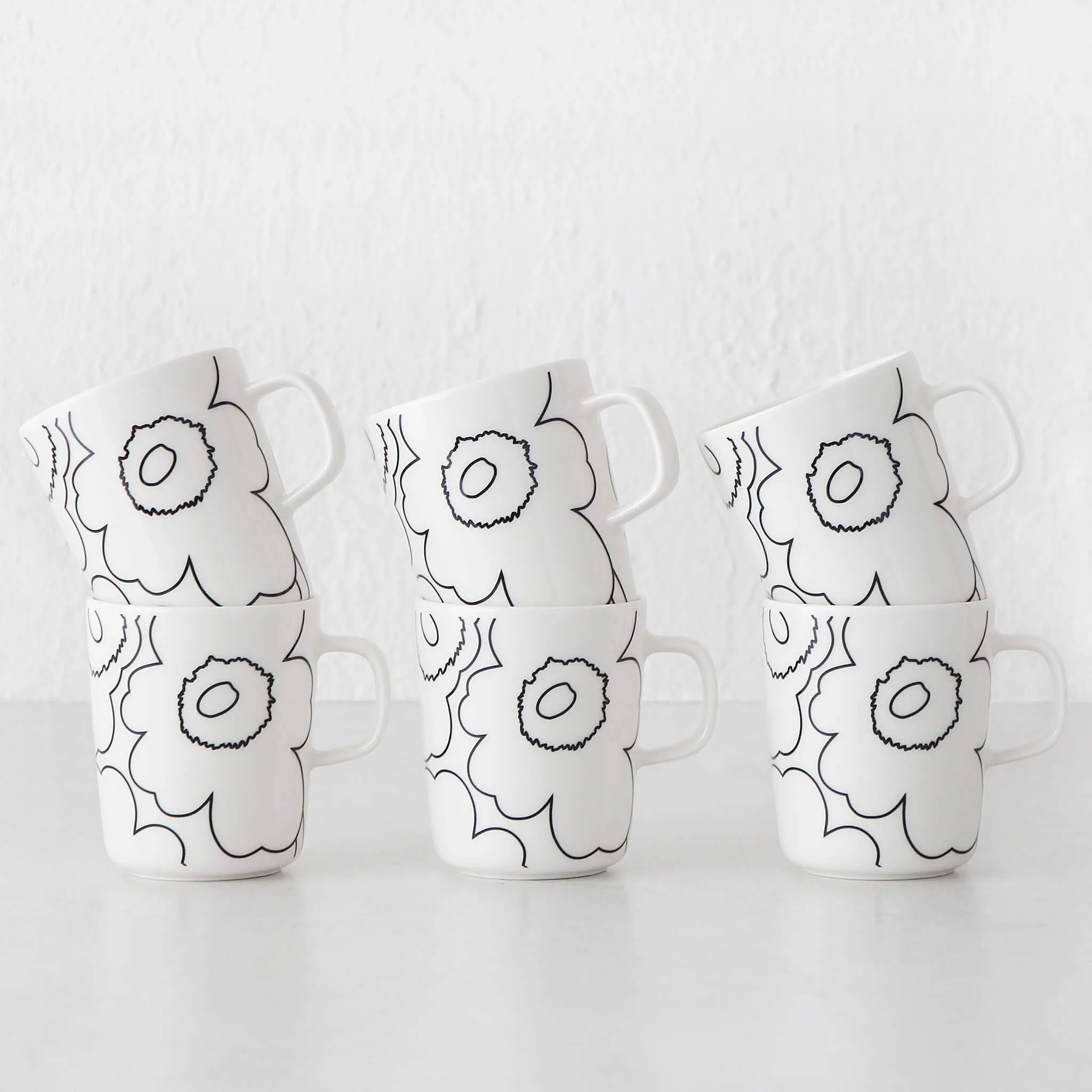 MARIMEKKO  |  PIIRTO UNIKKO MUG 2.5DL  |  WHITE   BLACK  |  BUNDLE X2