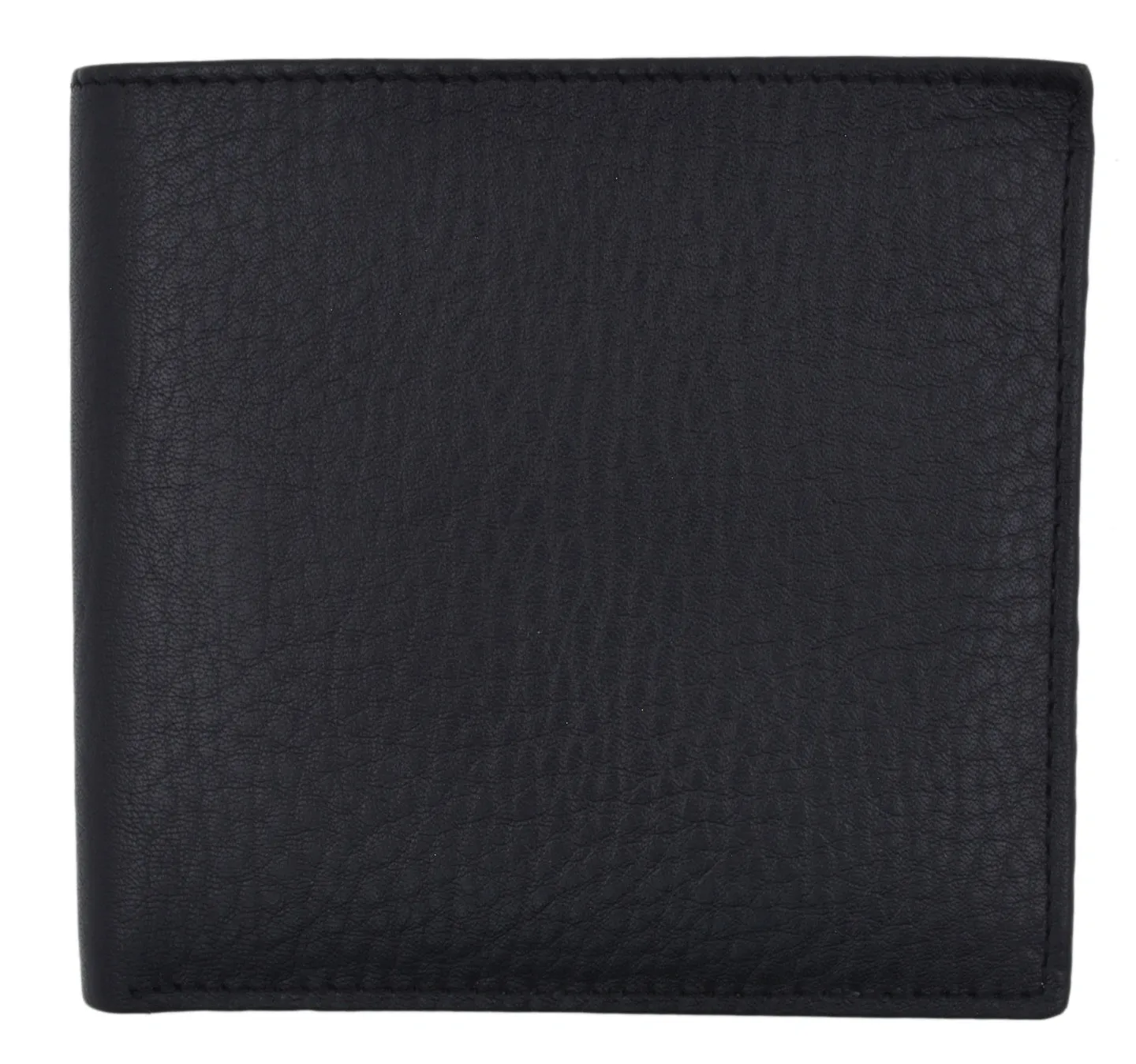 Men's Black Hipster Genuine Leather Multi-Card ID Bifold Euro Wallet