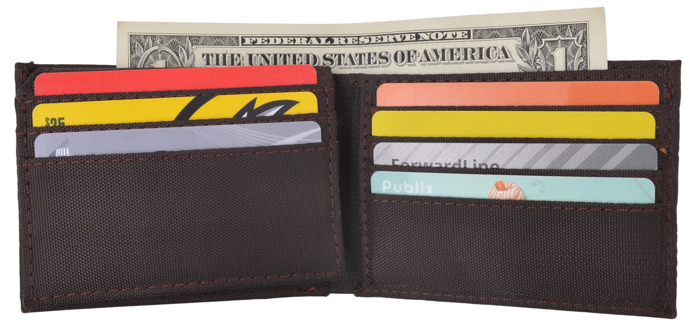 Men's Nylon Slim Classic Bifold Wallet in Colors Thin Wallets for Boys