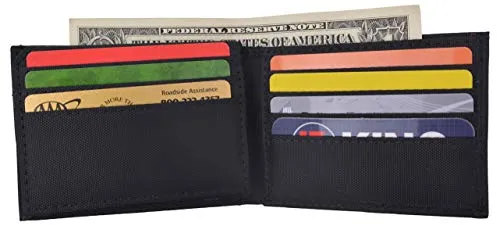 Men's Nylon Slim Classic Bifold Wallet in Colors Thin Wallets for Boys