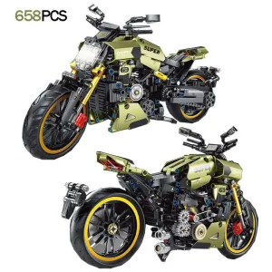 MOC Classic Motorcycle Ducati Diavel 1260 Bricks Toys T3035