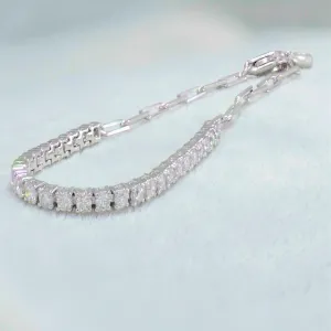 Modern & Slender Diamond Bar Tennis Bracelet in 18k White Gold - (#143 - BR1246 - #37950WG)