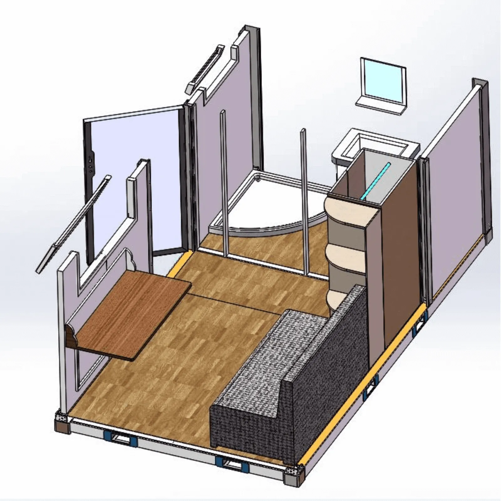 Modern Office Mobile Living Office SUIMO87WH01