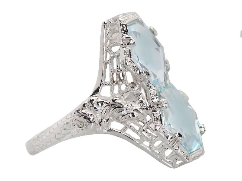 Mythologically Inspired Aquamarine Vintage Ring