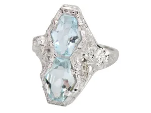 Mythologically Inspired Aquamarine Vintage Ring