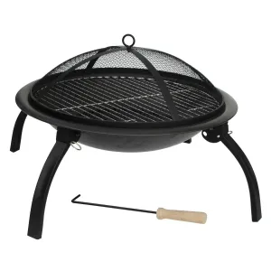 Outdoor Firepit - Paramount Portable Wood Burning Firepit with Cooking Grate, FP-430