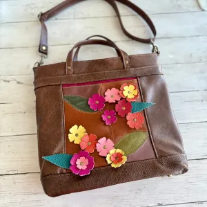 Packet Plus in Chestnut, Patchwork, Blossoms