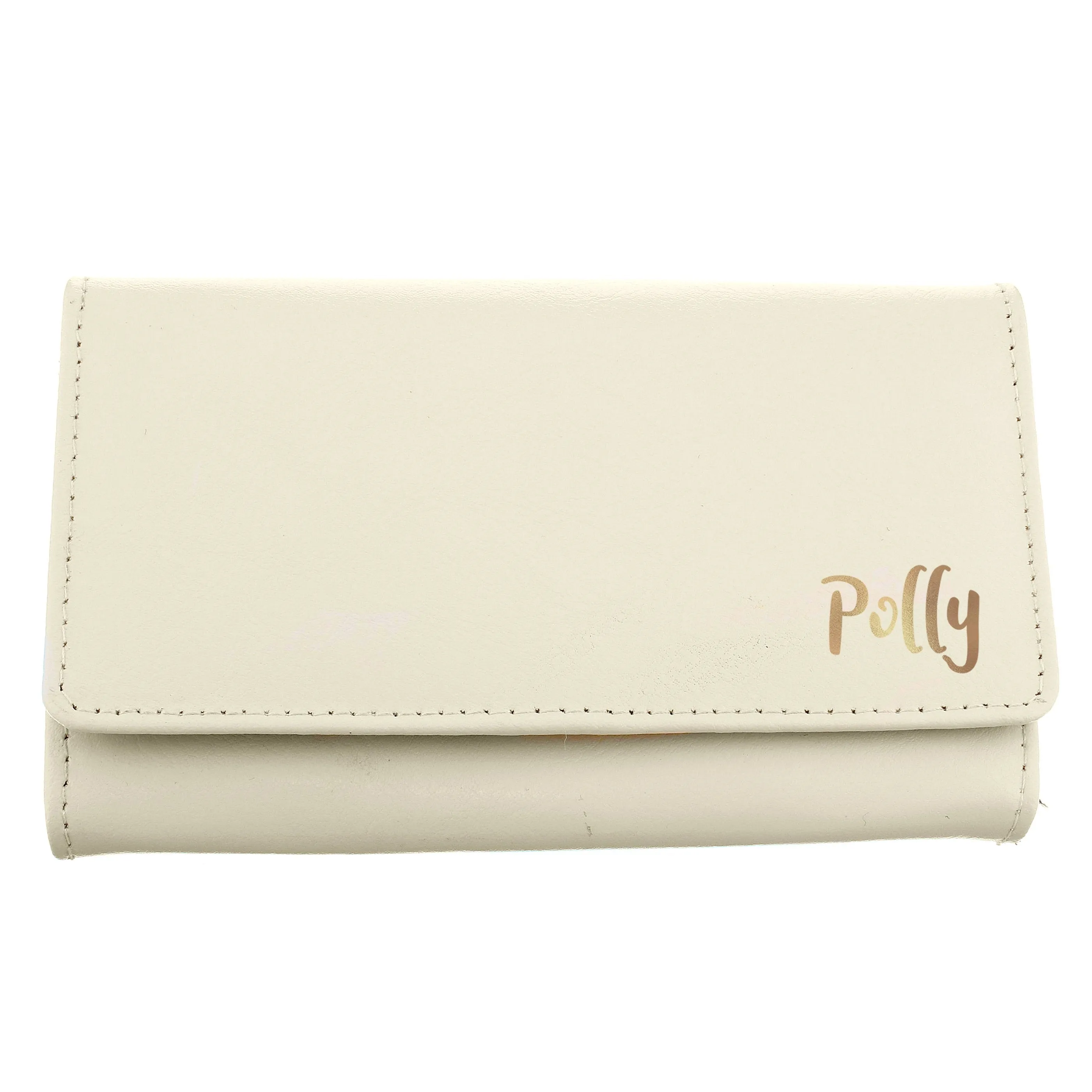 Personalised Gold Name Cream Purse