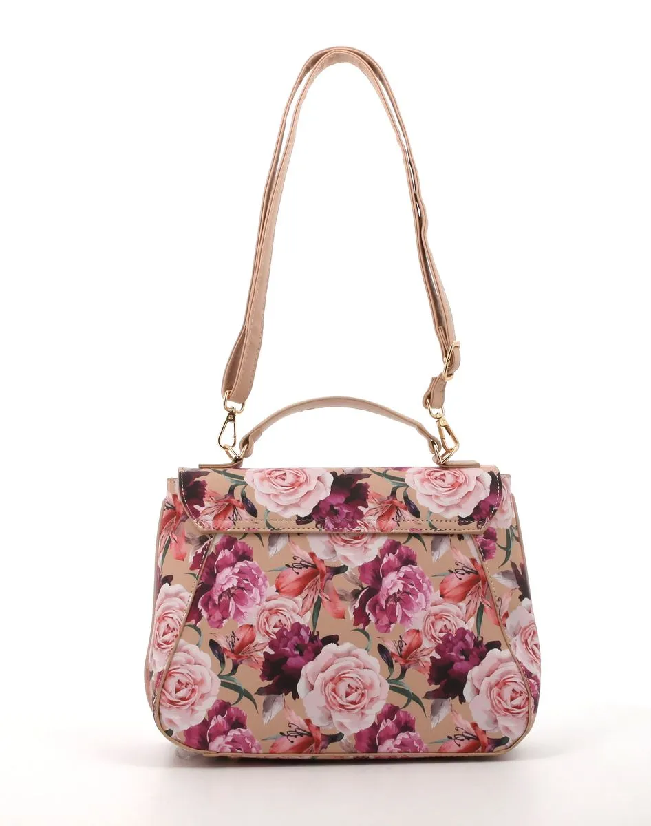 Pierre Cardin Daynah Floral Satchel | Pink Floral