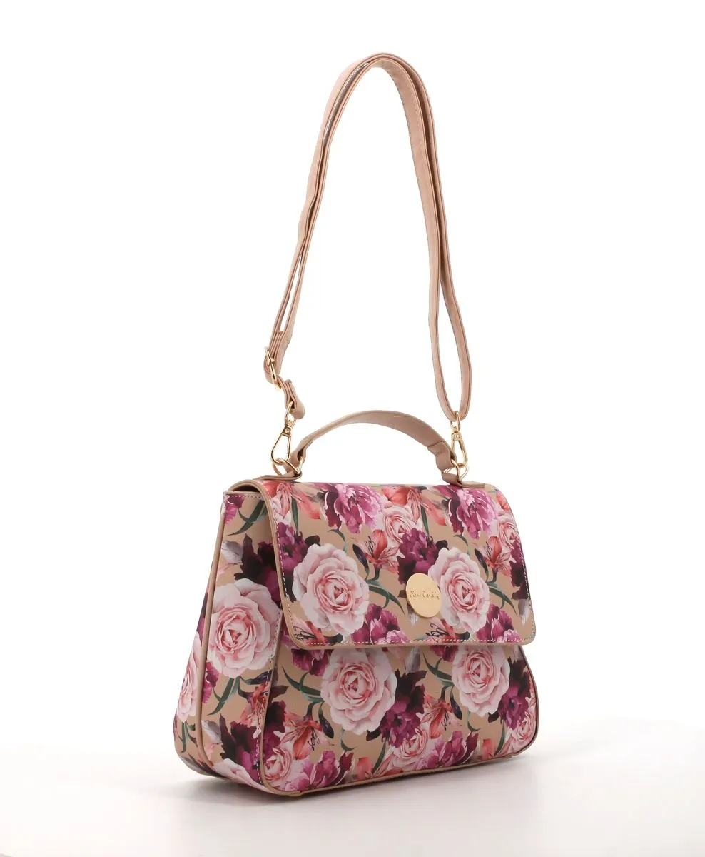 Pierre Cardin Daynah Floral Satchel | Pink Floral